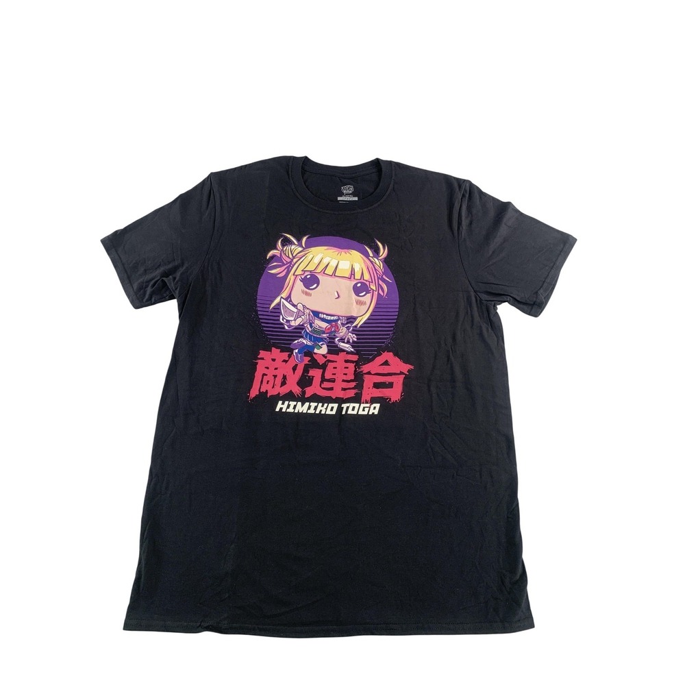 My Hero Academia Shirt Mens Large Black Himiko Toga Funko Pop Tees Anime MHA 100